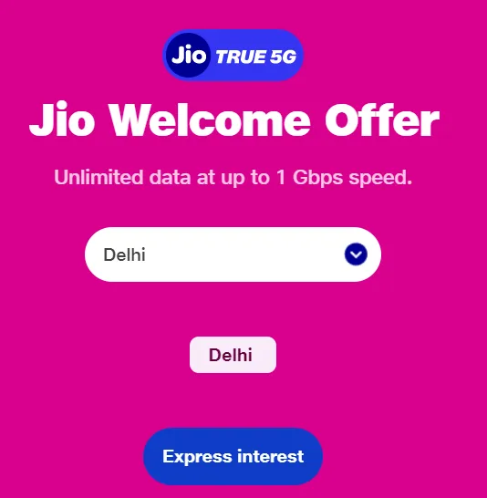 Jio Welcome Offer